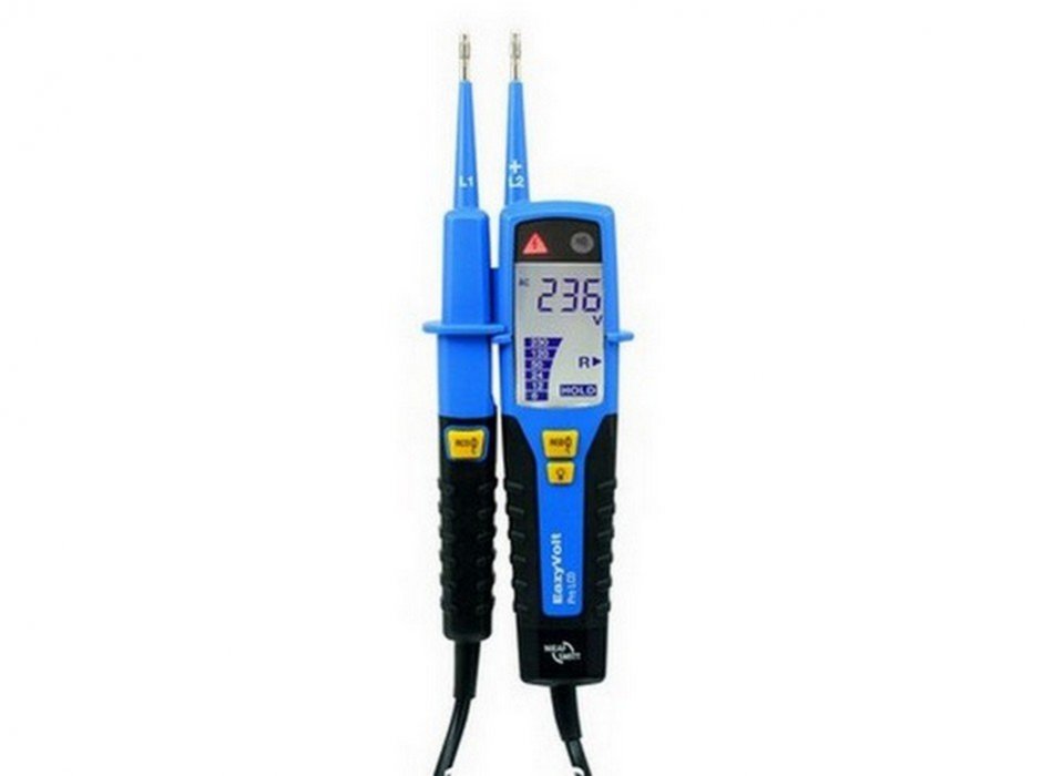 Voltage tester with FI/RCD trigger + CIMCO construction marker